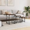 vidaXL Nesting Coffee Tables 3 pcs Smoked Oak Engineered Wood