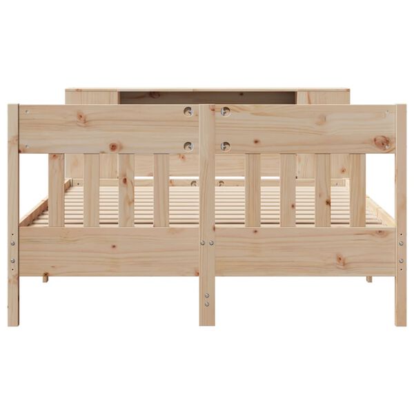 vidaXL Bookcase Bed without Mattress 140x190cm Solid Wood Pine