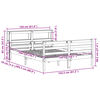 vidaXL Bed Frame with Headboard without Mattress 150x200 cm King Size