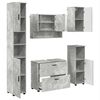 vidaXL Bathroom Furniture Set 5 pcs Concrete grey Engineered wood