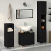 vidaXL Bathroom Furniture Set 3 pcs Black Oak 30 x 30 x 190 cm