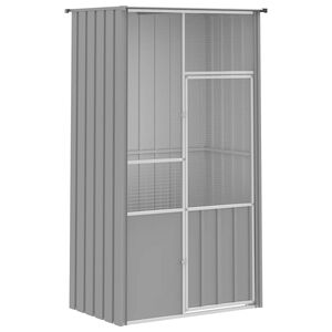 vidaXL Bird Cage Grey 115x78x200 cm Galvanised Steel