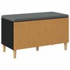 vidaXL Hall Bench with Cushion with Storage Black Oak 80 x 38 x 46 cm