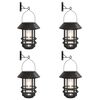 vidaXL Solar Outdoor Wall Lanterns 4 pcs White
