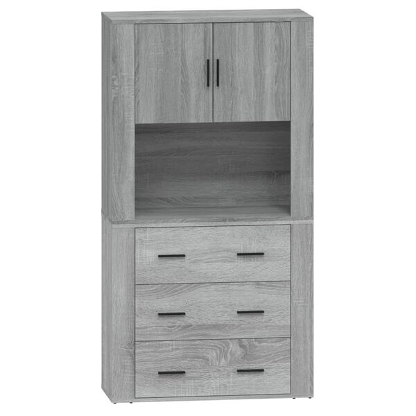 vidaXL Highboard Grey Sonoma Engineered Wood