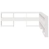 vidaXL Bookcase Headboard L-Shaped White 200 cm Solid Wood Pine