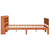 vidaXL Bed Frame with Headboard 2 pcs Wax Brown Solid Pine Wood