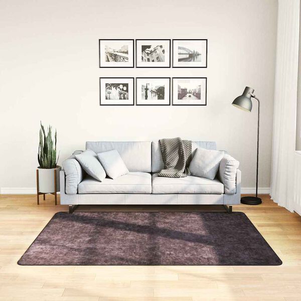 vidaXL Rug Washable Anthracite 120x170 cm Anti Slip