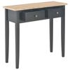vidaXL Dressing Console Table Black 79x30x74 cm Wood