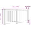 vidaXL Radiator Cover Sonoma Oak 149x20x82 cm Engineered Wood