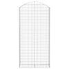 vidaXL Arched Gabion Basket 100x30x200/220 cm Galvanised Iron
