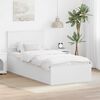 vidaXL Bed Frame with Headboard White 75 x 190 cm Engineered Wood