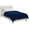 vidaXL Summer Duvet Quilted Dark Blue 135 x 200 cm Microfiber