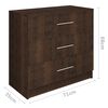 vidaXL Chest of Drawers Engineered Wood 71x35x68 cm Smoked Oak