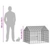 vidaXL Rabbit Cage Silver 100 x 78 x 78 cm Galvanised Steel