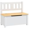 vidaXL Children Storage Bench White and Beige 60x30x55 cm MDF