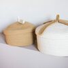KidsDepot 2 Piece Baskets Set Bowie Cotton Rope Natural