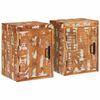 vidaXL Bedside Table 2 pcs Brown 35 x 33 x 48 cm Solid Reclaim wood