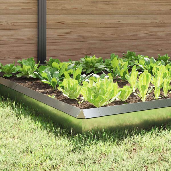 vidaXL Snail Fences 12 pcs Silver Galvanised Steel