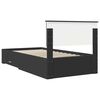 vidaXL Bed Frame Black and Silver 100 x 200 cm Engineered Wood