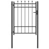 vidaXL Fence Gate HORST 100 x 125 cm Metal Black Lockable