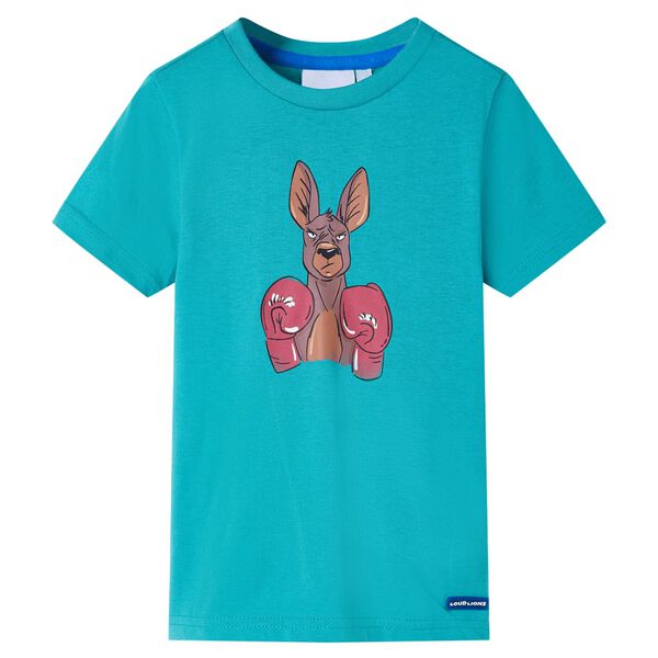 Kids' T-shirt with Short Sleeves Dark Mint 116