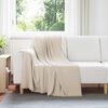 vidaXL Throw Blanket Beige 170 x 130 cm Fleece