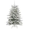 vidaXL Artificial Hinged Christmas Tree White 150 cm PE and PVC