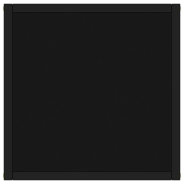 vidaXL Coffee Table Black with Black Glass 40x40x50 cm