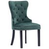 vidaXL Dining Chairs 2 pcs Dark Green Velvet