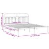 vidaXL Metal Bed Frame without Mattress with Headboard Black 183x213cm