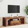 vidaXL TV Cabinet with LED Lights Old Wood 120x36.5x40 cm Engineered Wood
