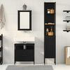 vidaXL Bathroom Furniture Set 3 pcs Black Oak Engineered Wood
