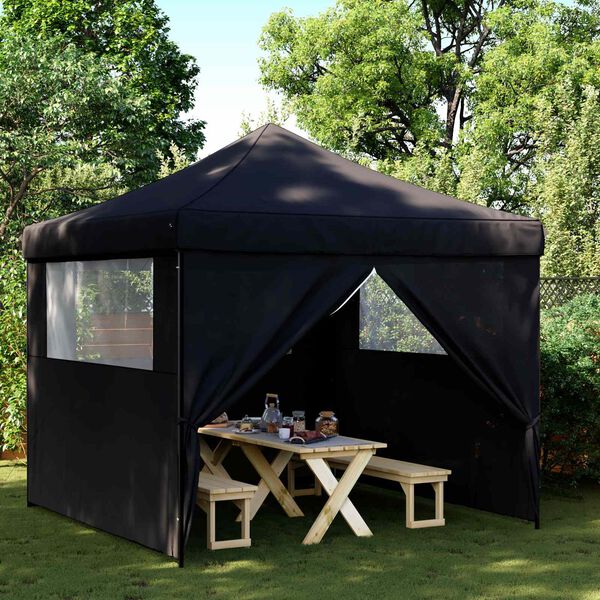 vidaXL Party Tent Folding Black 292 x 292 x 315 cm Oxford Fabric