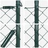 vidaXL Fence Post Green 10 x 0.6 m (60 x 60 mm mesh) Steel and PVC