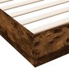 vidaXL Bed Frame without Mattress Smoked Oak 180x200 cm Super King