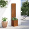 vidaXL Garden Privacy Screen Rusty 32 x 140 cm Weathering steel