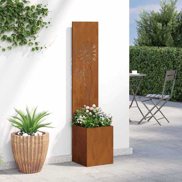 vidaXL Garden Privacy Screen Rusty 32 x 140 cm Weathering steel