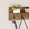 vidaXL Wall-Mounted Coat Rack Wall-mounted Old Wood 40 x 10.5 x 18 cm