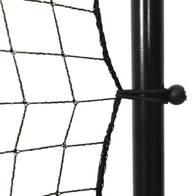 vidaXL Football Rebounder Net Black 366x90x183 cm HDPE