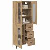 vidaXL Highboard Artisan Oak 69.5 x 34 x 180 cm Engineered Wood