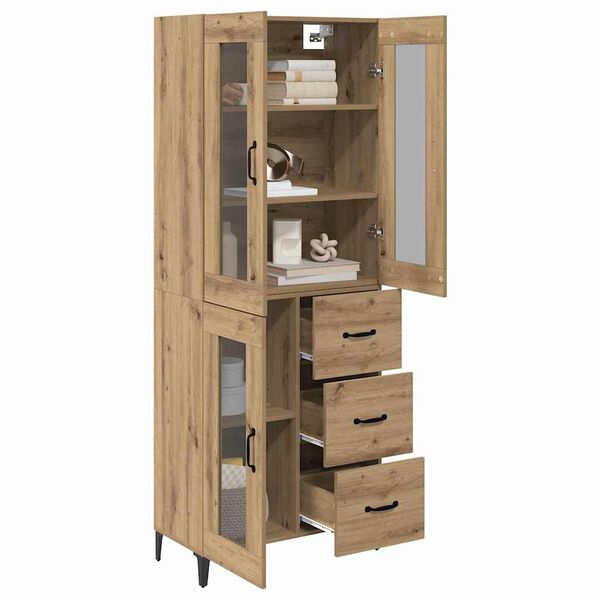 vidaXL Highboard Artisan Oak 69.5 x 34 x 180 cm Engineered Wood