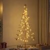vidaXL Wooden Christmas Tree with Stand Brown 180 cm Bamboo