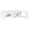 vidaXL Kids'High Bed Frame with Desk White 90 x 200 cm