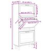 vidaXL Shoe Cabinet Brown 52x25x115 cm Engineered Wood&Natural Rattan