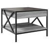 vidaXL Coffee Table with Infinity LED Grey Sonoma 50x50x38 cm