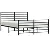 vidaXL Metal Bed Frame without Mattress with Footboard Black 120x190cm