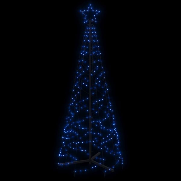vidaXL Christmas Cone Tree Blue 200 LEDs 70x180 cm