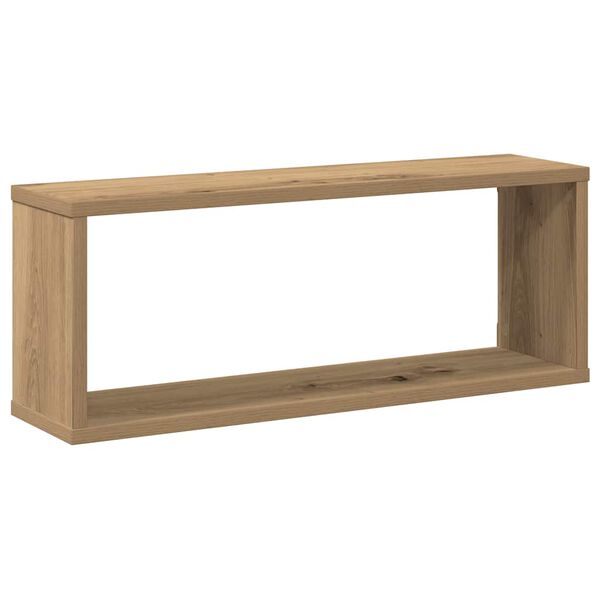 vidaXL Wall Cube Shelves 2 pcs Artisan Oak 60x15x23 cm Engineered Wood