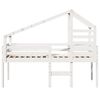 vidaXL High Sleeper Bed without Mattress White 80x200 cm Solid Wood Pine
